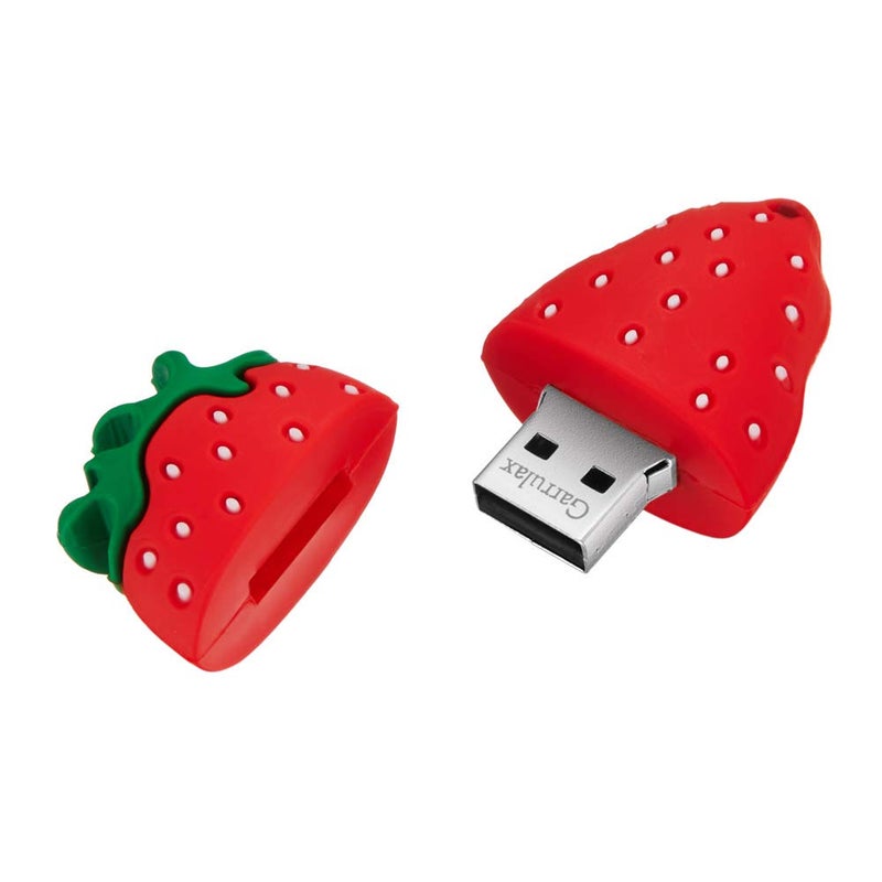 GARRULAX USB Flash Drive, 8GB / 16GB / 32GB Novelty Cute Cartoon USB Memory Stick Date Storage Pendrive Thumb Drives for Kids Children Collegue Student (16GB, Strawberry) - Image 3